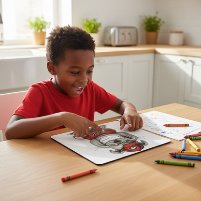 Georgia Bulldogs Line Art Mouse Pad – 9.5"x8" Waterproof Fun UGA Bulldog Design