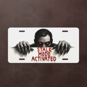Scary Halloween Gift | Creepy Stalk Mode License Plate | Spooky Auto Front Tag - Beyond Lines