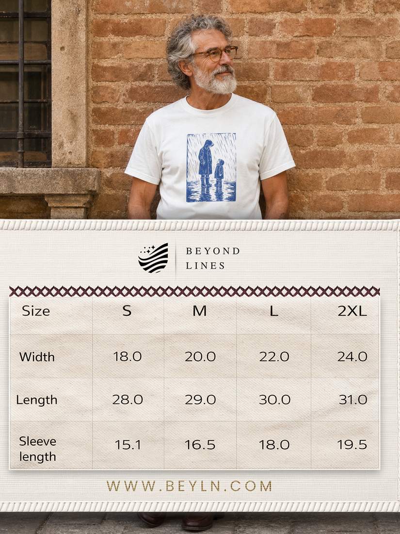 Rain Scene Graphic T Shirt in 100% US Cotton Unisex