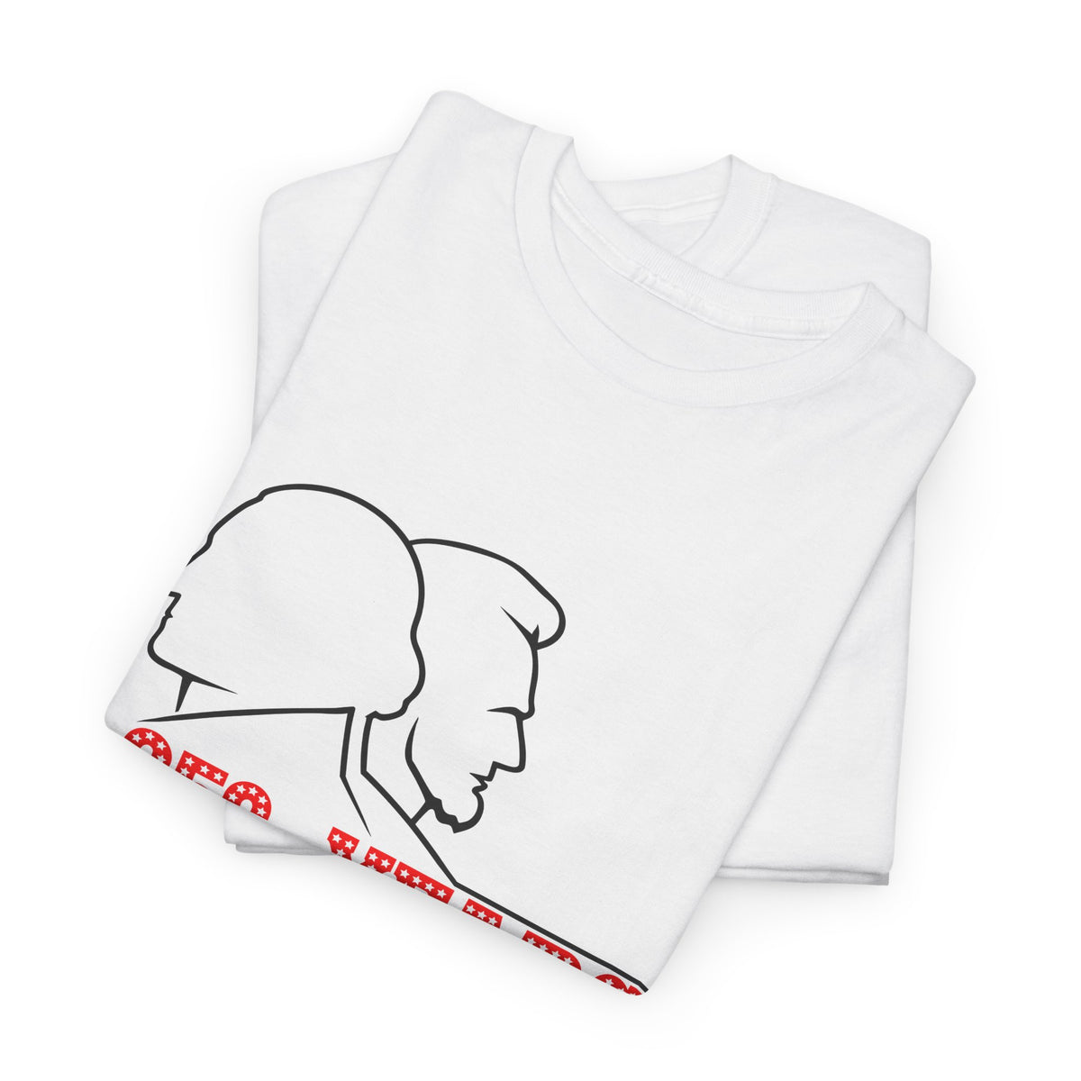 USA 250 Years Anniversary T-Shirt Washington Lincoln Line Art Cotton White Unisex - Beyond Lines