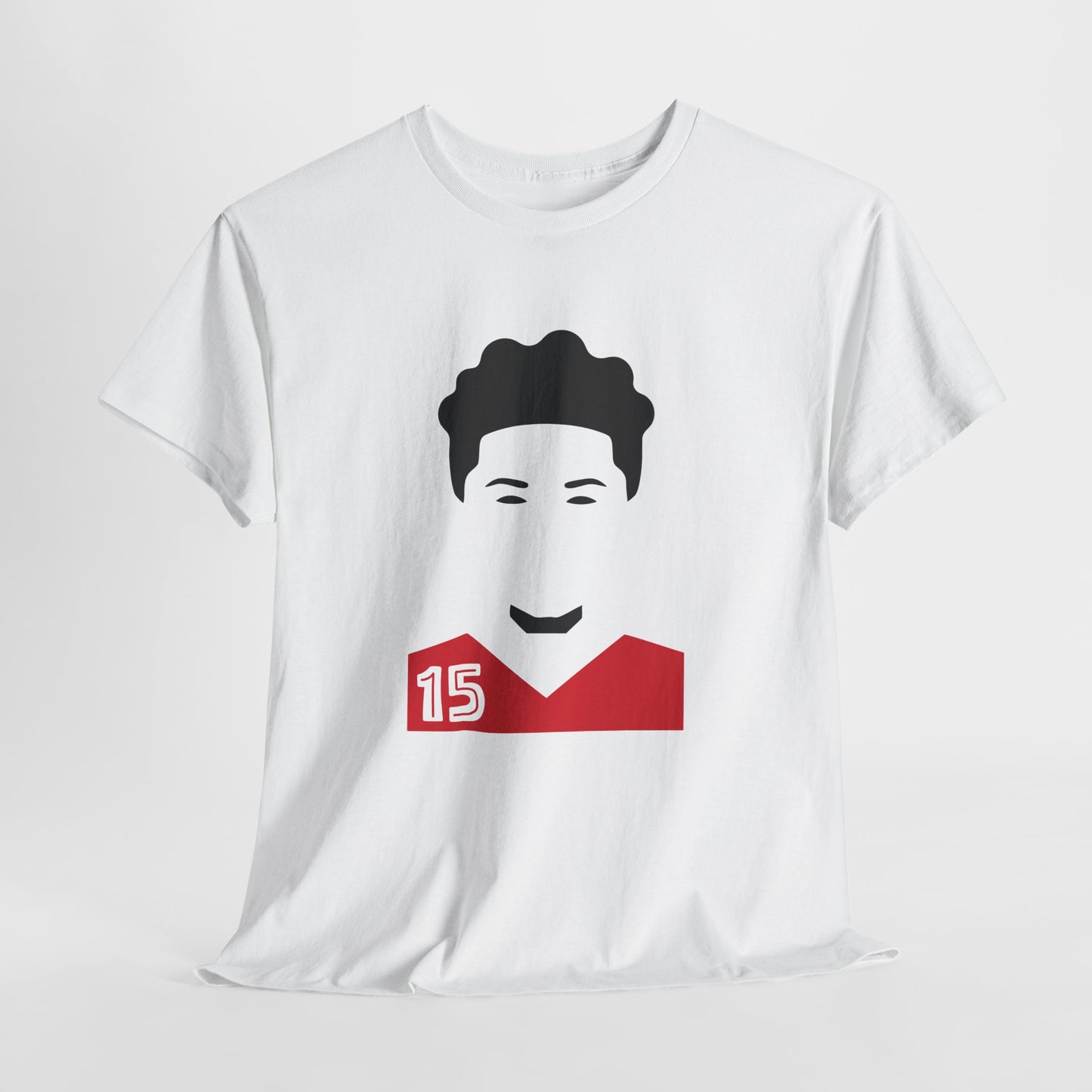 Minimalist Football Mahomes T-Shirt - Red Jersey Number 15 Tee