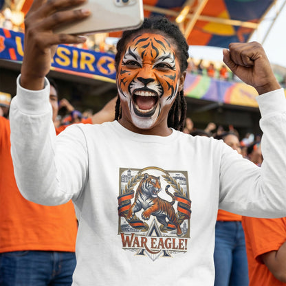 Vintage Auburn Tigers 'War Eagle' Long Sleeve T-Shirt