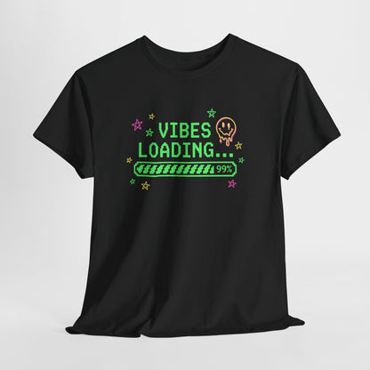Vibes Loading T-Shirt Pixel Art Tee Funny Meme Shirt Teen Graphic Top - Beyond Lines