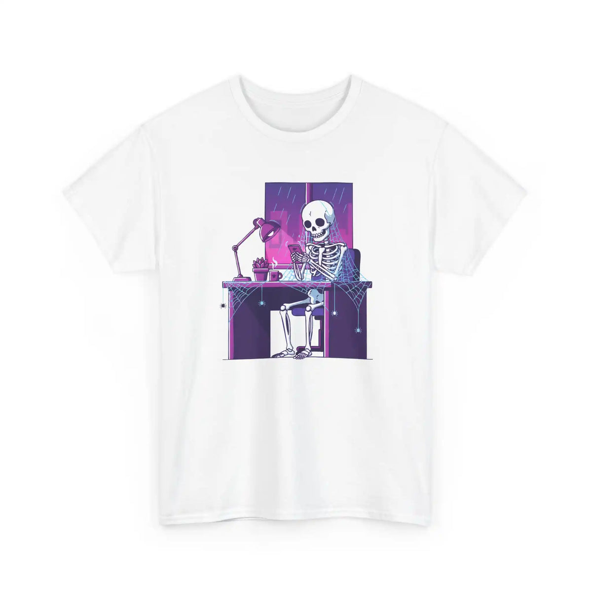Skeleton Doomscrolling T-Shirt – Funny Internet Meme Graphic Tee