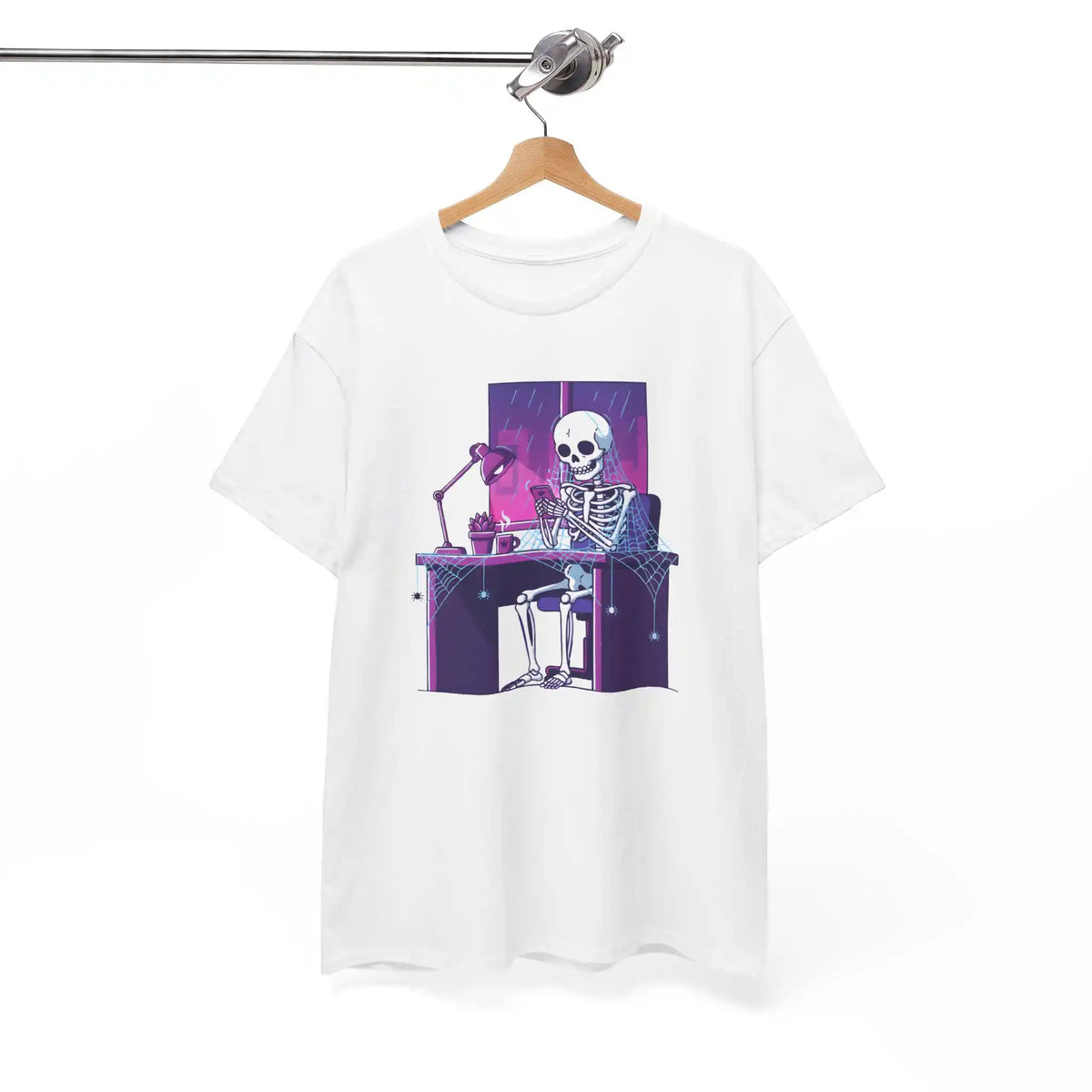 Skeleton Doomscrolling T-Shirt – Funny Internet Meme Graphic Tee