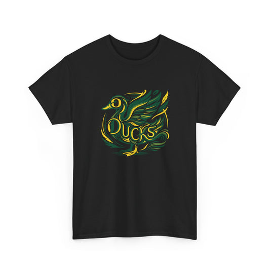 Ducks Graphic T-Shirt Stylized Art Cotton - Oregon Football Lovers
