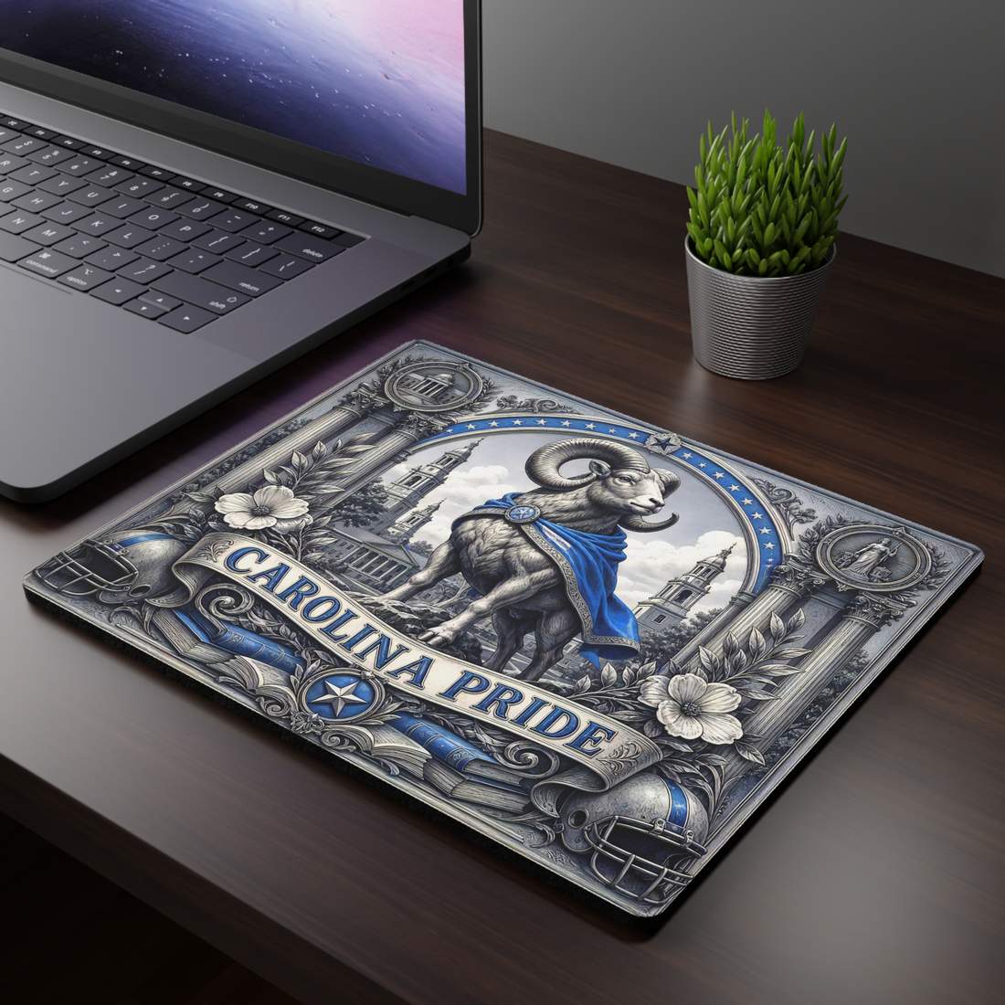 Carolina Pride Ram Mouse Pad for Desk and Office