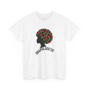 Unapologetic Afro Silhouette T-Shirt Pan-African Geometric Print White - Beyond Lines