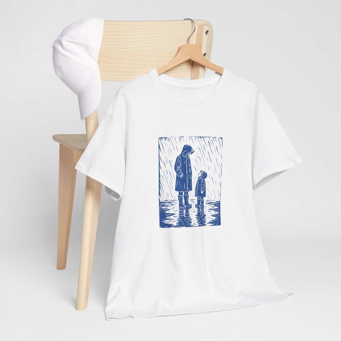 Rain Scene Graphic T Shirt in 100% US Cotton Unisex