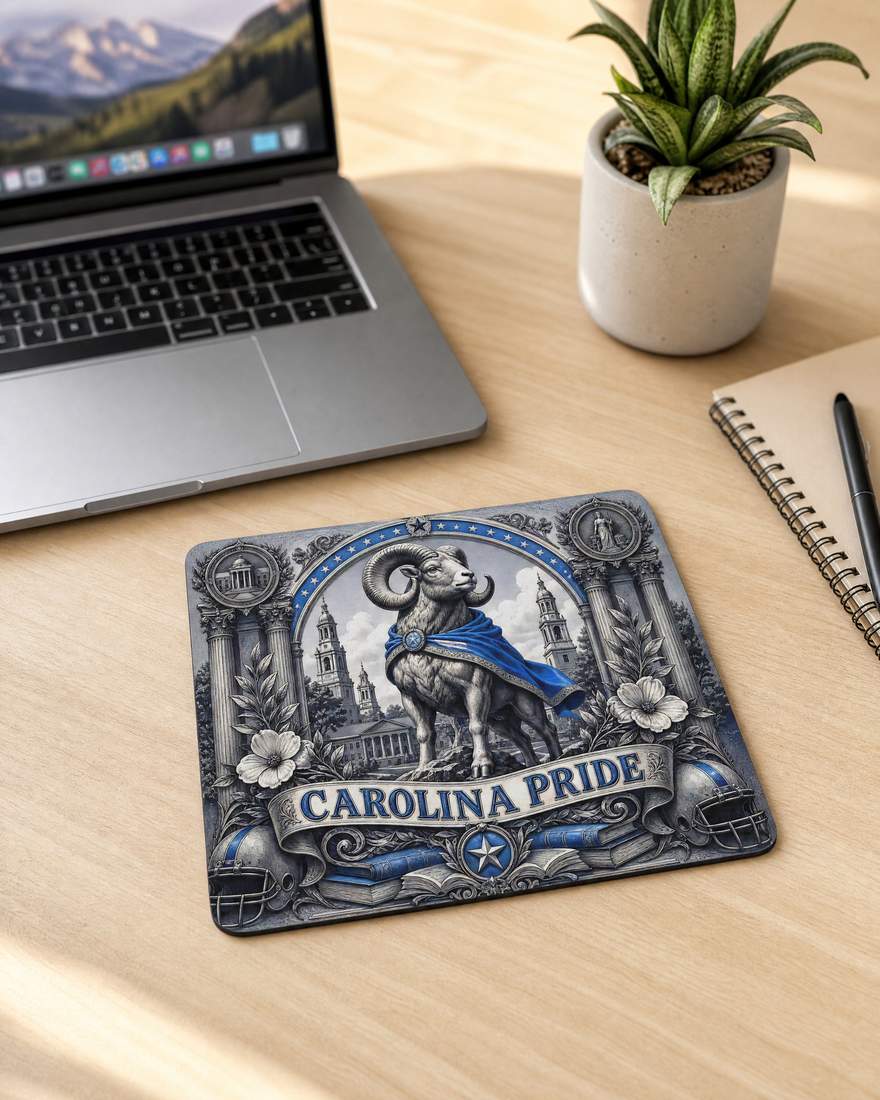 Carolina Pride Ram Mouse Pad for Desk and Office