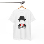 Charlie Chaplin T-Shirt Smile Quote Graphic Tee Minimalist Film Icon Top White - Beyond Lines