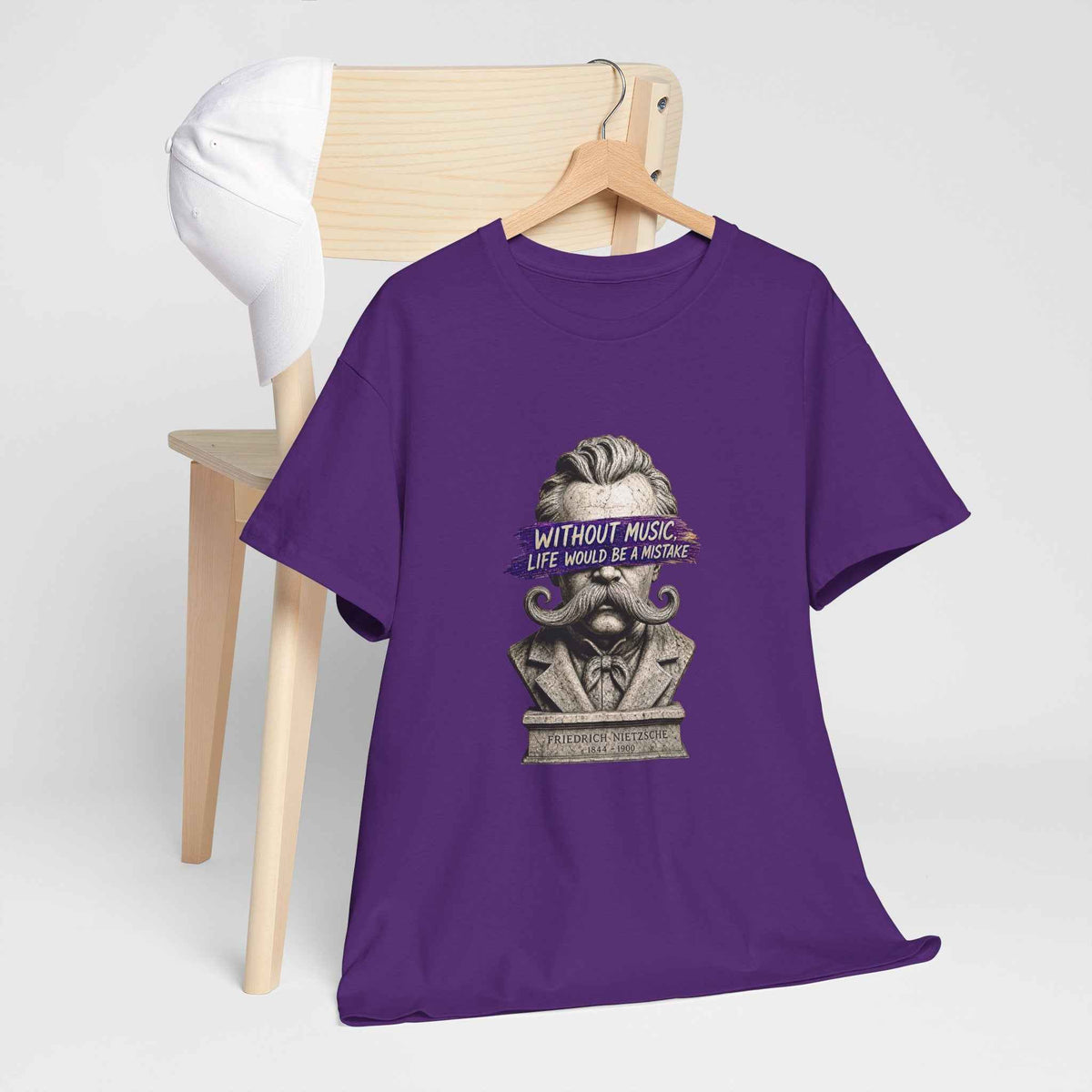 Nietzsche Music Quote Graphic Unisex Cotton T-Shirt