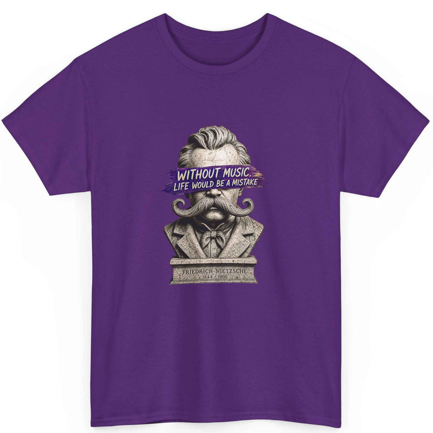 Nietzsche Music Quote Graphic Unisex Cotton T-Shirt