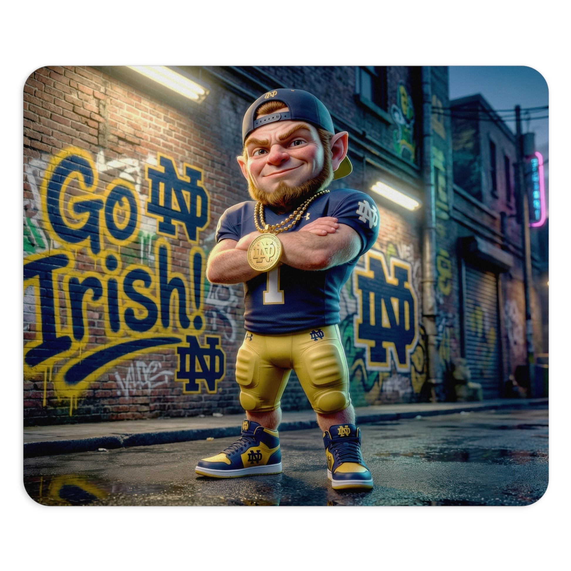 Notre Dame Fighting Irish Mouse Pad 9.5"x8" | Vintage Notre Dame Fan Desk Mat
