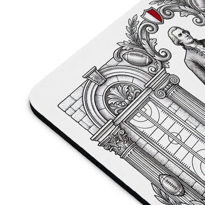 Indiana Mouse Pad - Vintage Hoosiers Colonial Football Design - "Go Hoosiers" Desk Accessory