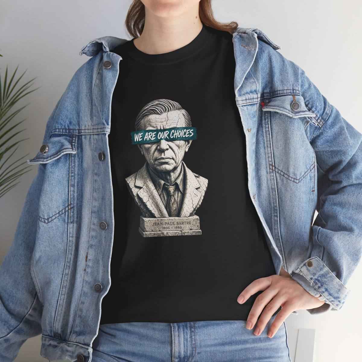Jean Paul Sartre Quote Tee for Readers and Thinkers