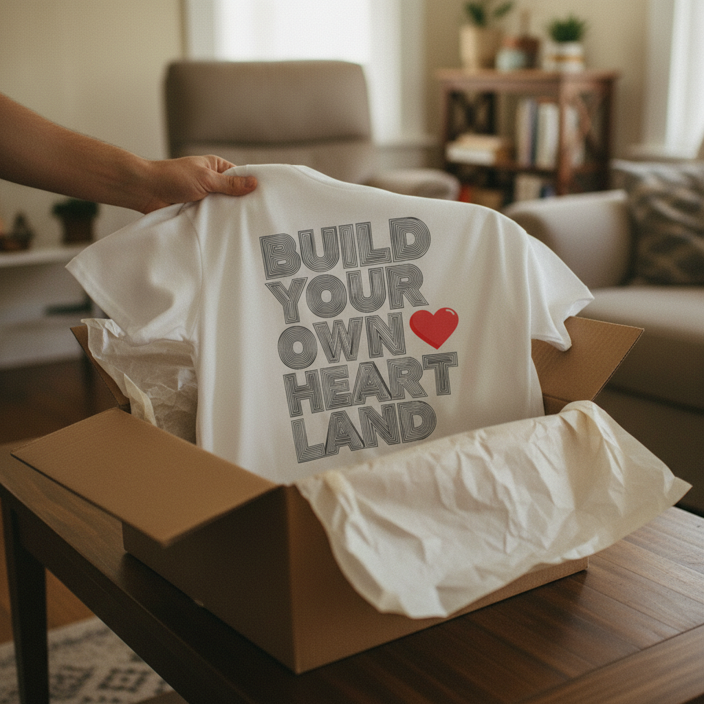 Build Your Own Heartland T-Shirt – Valentine Red Heart Graphic Tee