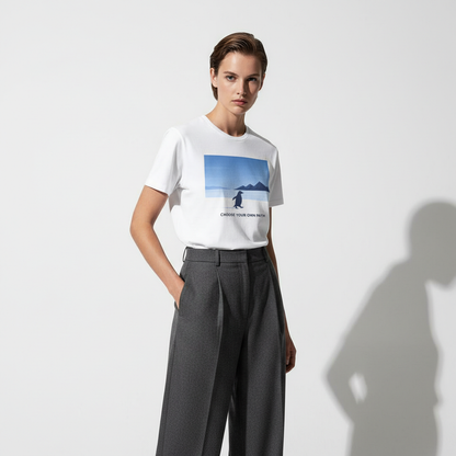 Choose Your Own Path Penguin T-Shirt - Inspirational Nature Graphic Tee - Beyond Lines