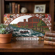 Columbus GA White Water Rafting License Plate - Art Nouveau Chattahoochee River Vanity Tag