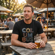 Columbus Georgia Heritage Illustrated Graphic T-Shirt - Fountain City GA Souvenir 3D Typography Tee