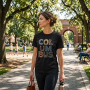 Columbus Georgia Heritage Illustrated Graphic T-Shirt - Fountain City GA Souvenir 3D Typography Tee