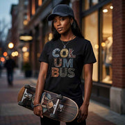 Columbus Georgia Heritage Illustrated Graphic T-Shirt - Fountain City GA Souvenir 3D Typography Tee