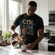 Columbus Georgia Heritage Illustrated Graphic T-Shirt - Fountain City GA Souvenir 3D Typography Tee