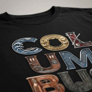 Columbus Georgia Heritage Illustrated Graphic T-Shirt - Fountain City GA Souvenir 3D Typography Tee