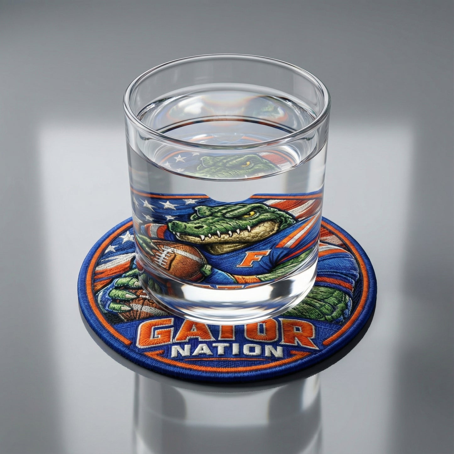 Gator Nation Football Car Coaster Absorbent Auto Cup Holder Insert Florida Gift