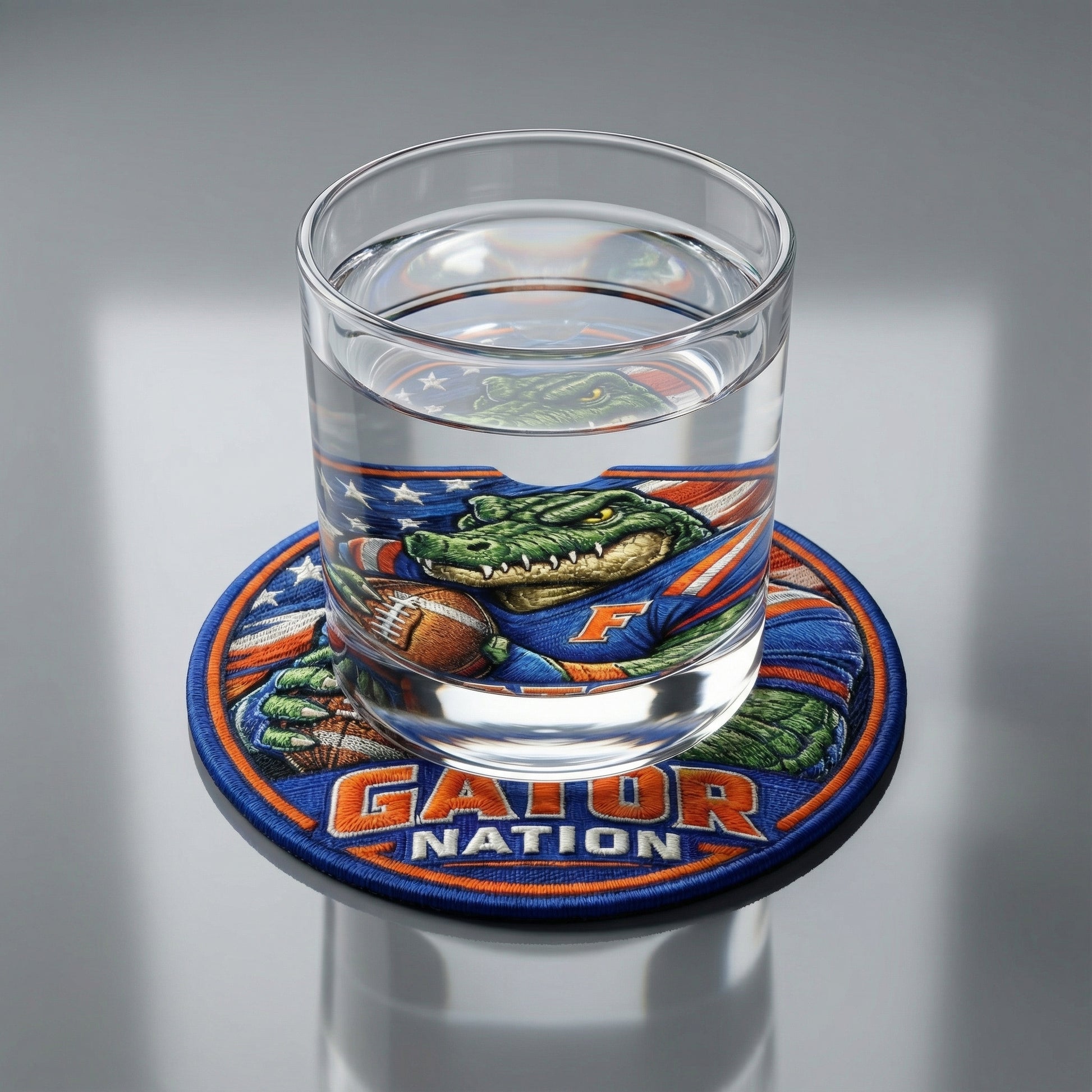 Gator Nation Football Car Coaster Absorbent Auto Cup Holder Insert Florida Gift