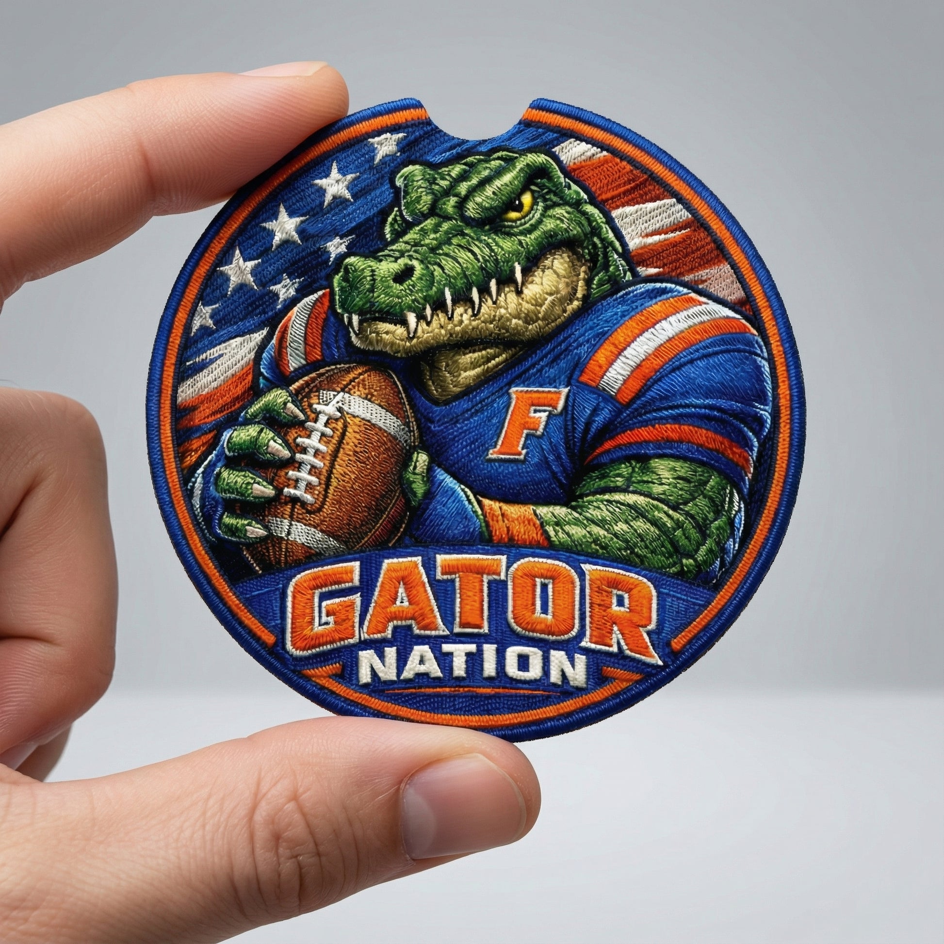 Gator Nation Football Car Coaster Absorbent Auto Cup Holder Insert Florida Gift