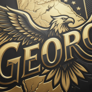 Georgia State License Plate Golden Eagle Novelty Metal Auto Tag Patriotic Decor 6x12 Inch - Beyond Lines