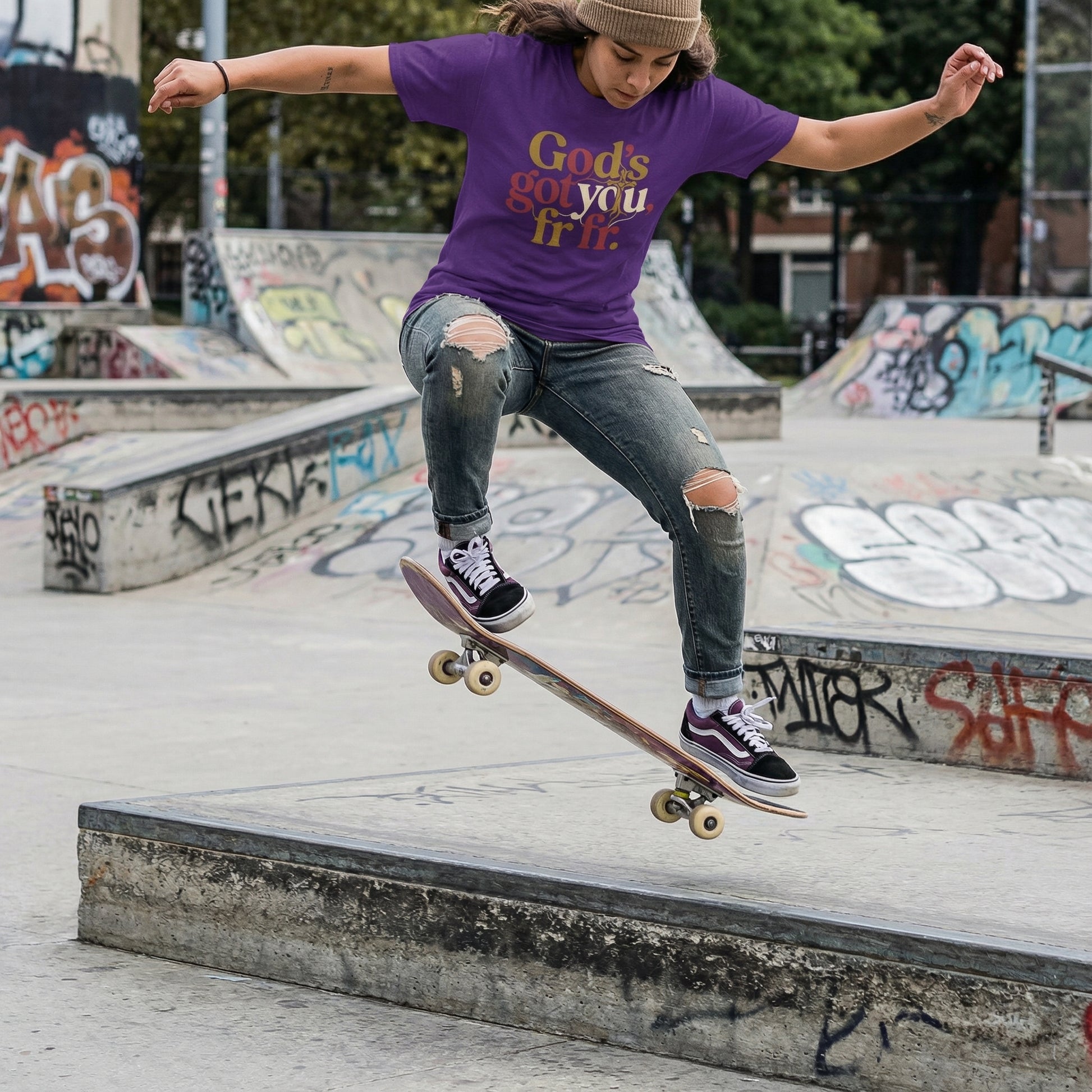 God’s Got You, fr fr – Retro Typography Unisex T-Shirt