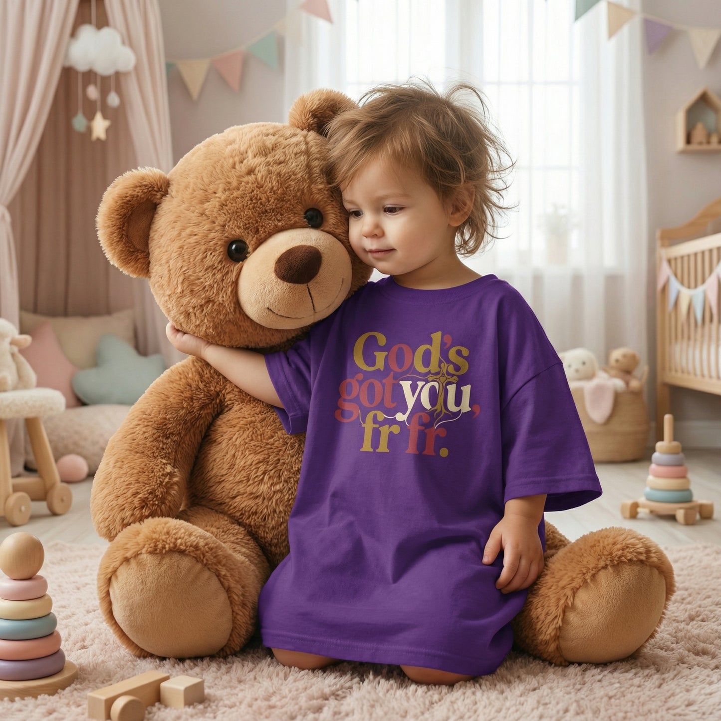 God’s Got You, fr fr – Retro Typography Unisex T-Shirt