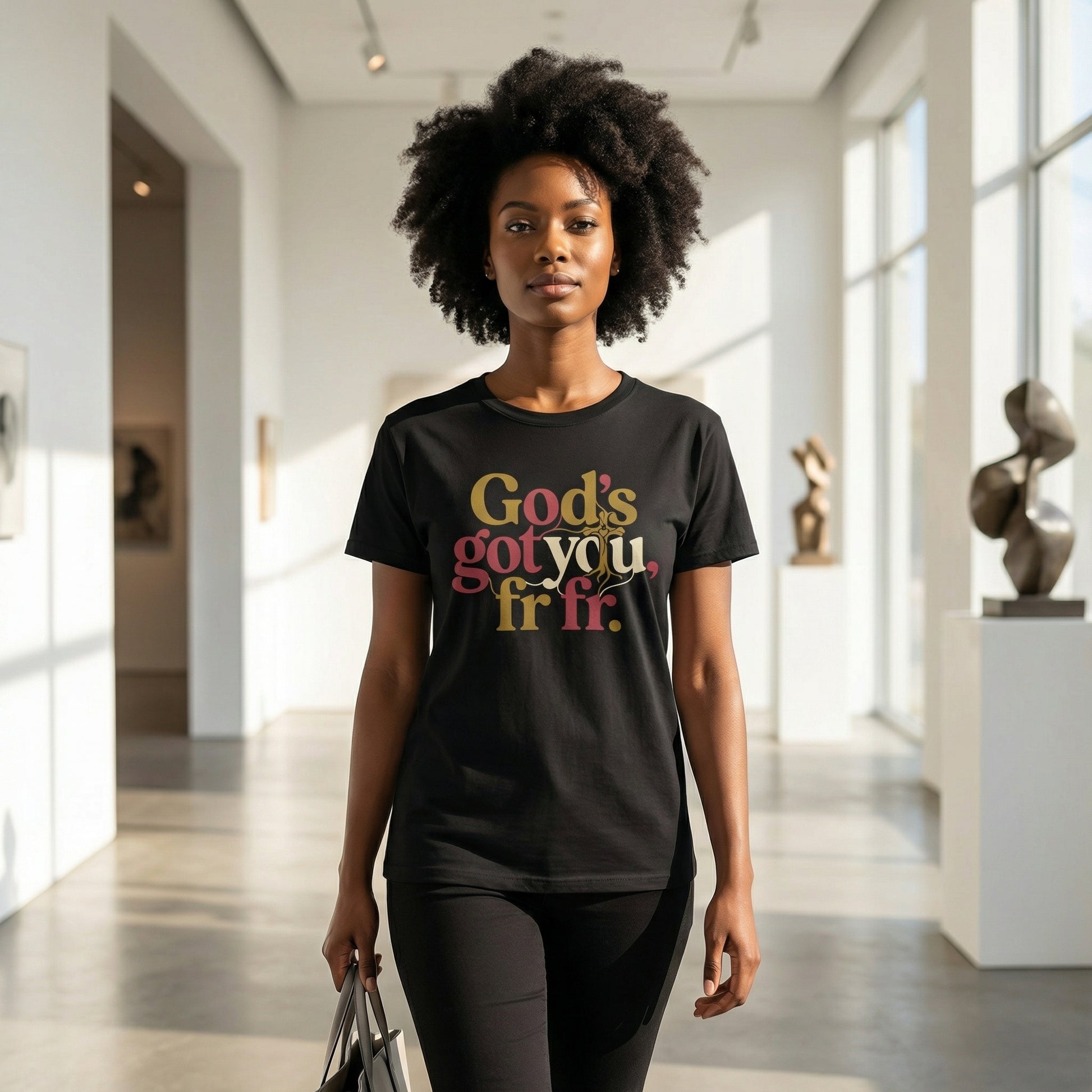 God’s Got You, fr fr – Retro Typography Unisex T-Shirt