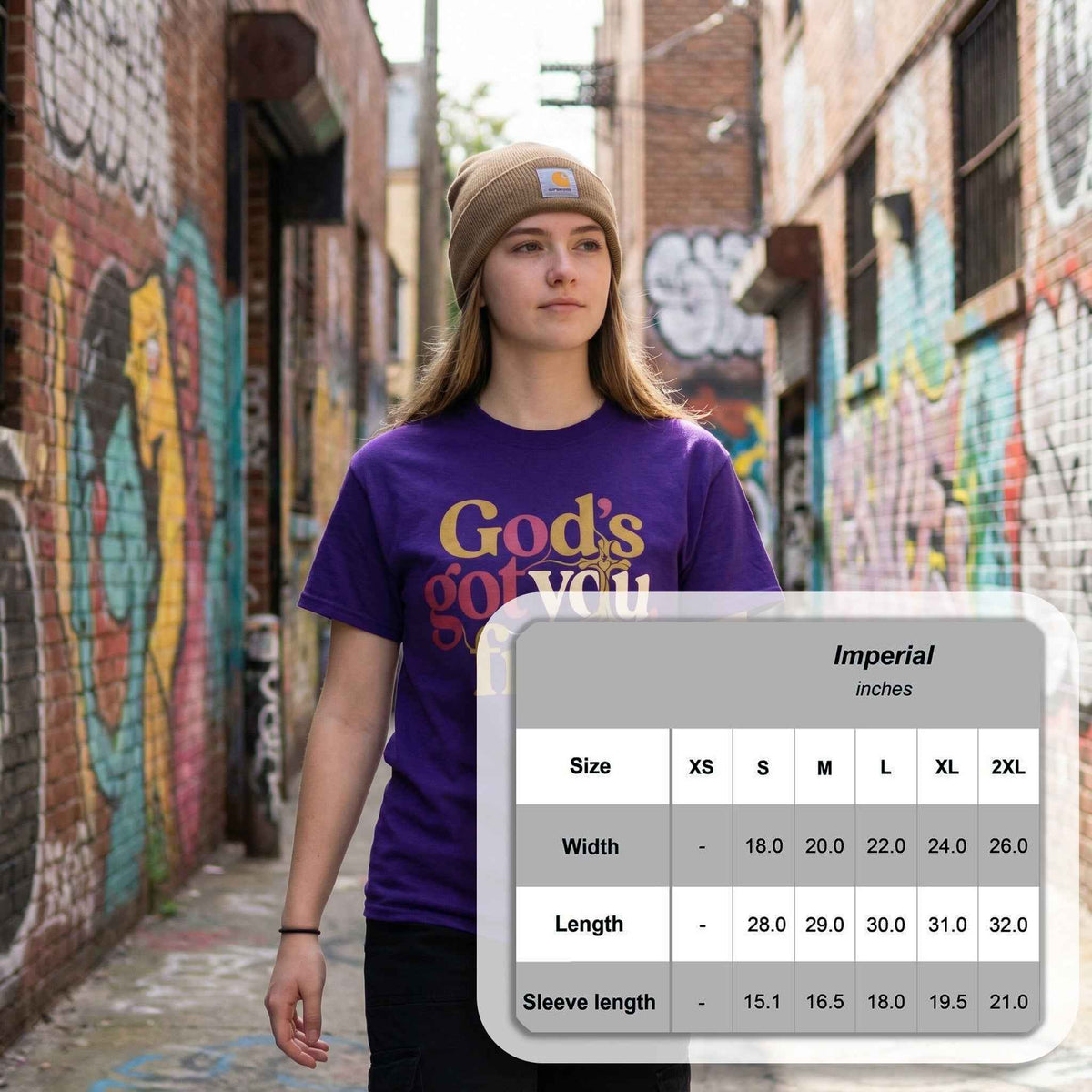 God’s Got You, fr fr – Retro Typography Unisex T-Shirt - Beyond Lines