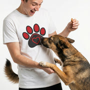 Dog Paw Print Heart T-Shirt - A Simple Tee for Pet Lovers - Beyond Lines