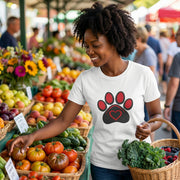 Dog Paw Print Heart T-Shirt - A Simple Tee for Pet Lovers - Beyond Lines