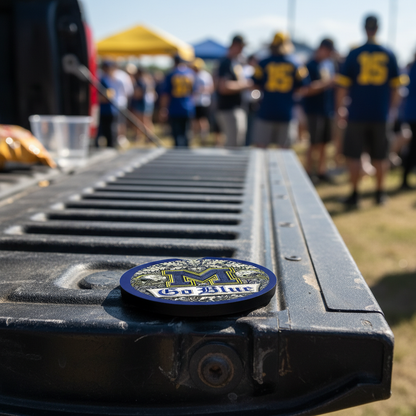 Michigan Wolverines Car Coasters - Go Blue Cup Holder Set
