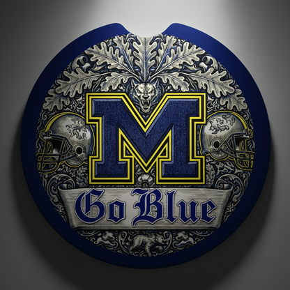 Michigan Wolverines Car Coasters - Go Blue Cup Holder Set