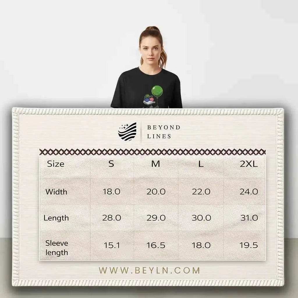 Patriotic Oregon Duck T-Shirt - USA Sunglasses & Green Balloon Graphic Tee