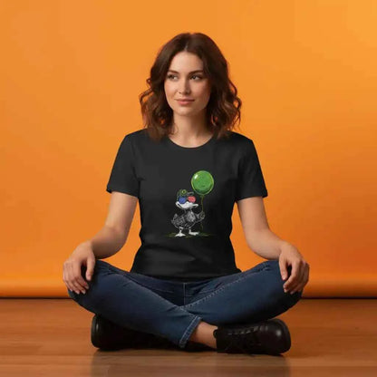 Patriotic Oregon Duck T-Shirt - USA Sunglasses & Green Balloon Graphic Tee