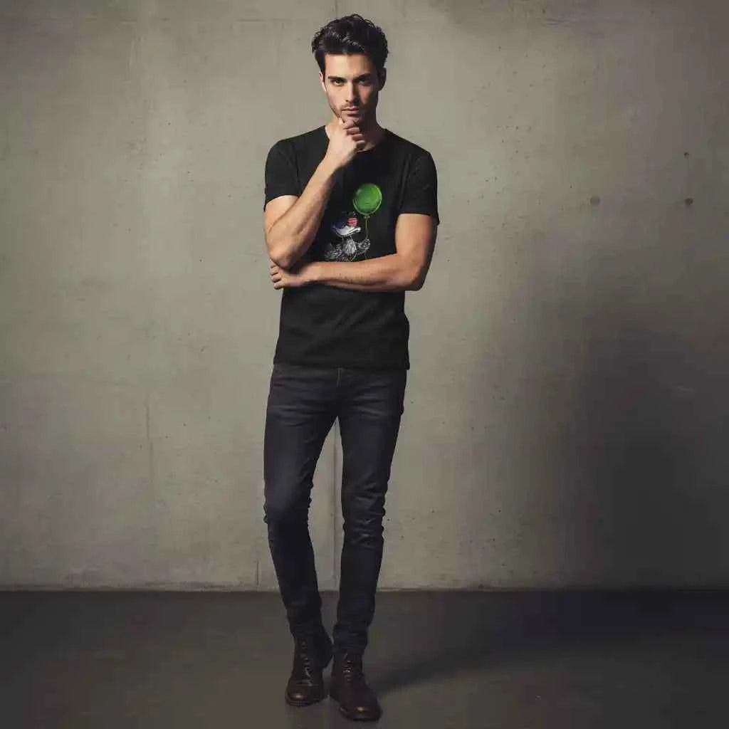 Patriotic Oregon Duck T-Shirt - USA Sunglasses & Green Balloon Graphic Tee