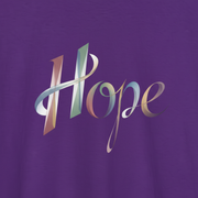 Hope Inspirational Graphic T-Shirt - Cotton Tee with Stylized Ribbon Typography - Motivational Positive Message Casual Top - Beyond Lines