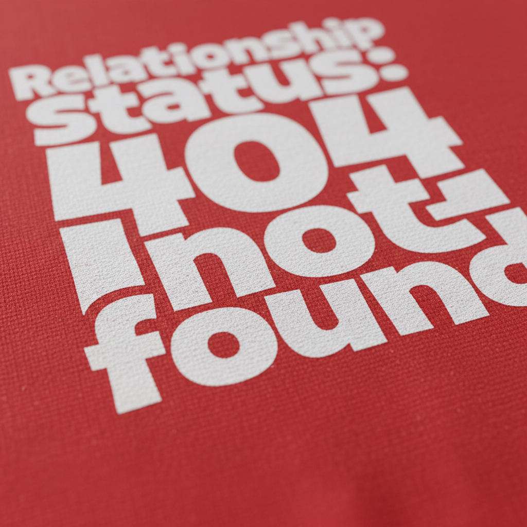 Relationship Status 404 Not Found T-Shirt Funny Computer Nerd Geek Tee For Valentine Gift - Beyond Lines