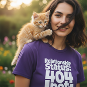 Relationship Status 404 Not Found T-Shirt Funny Computer Nerd Geek Tee For Valentine Gift - Beyond Lines