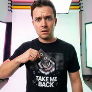Pixel Art Rose T-Shirt | Retro Vaporwave 'Take Me Back' Graphic Tee - Beyond Lines