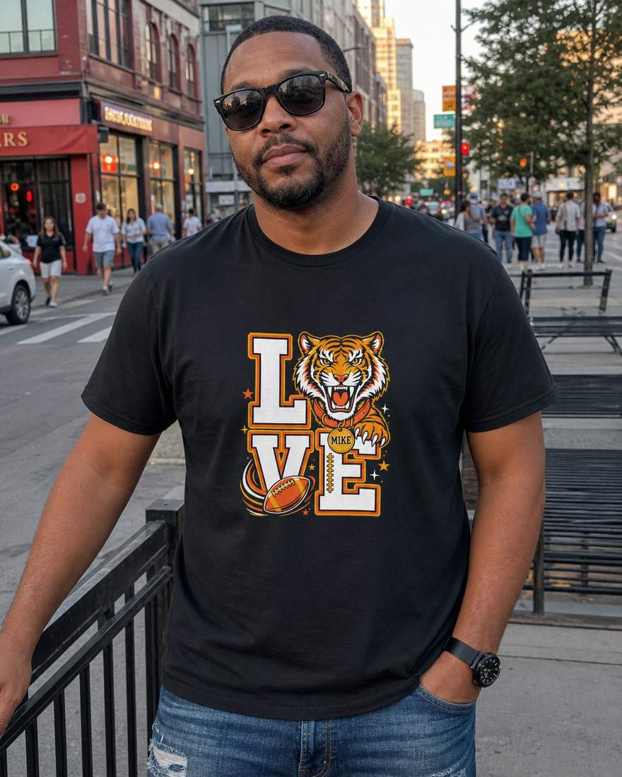 LSU Tigers Love Football Fan T-Shirt