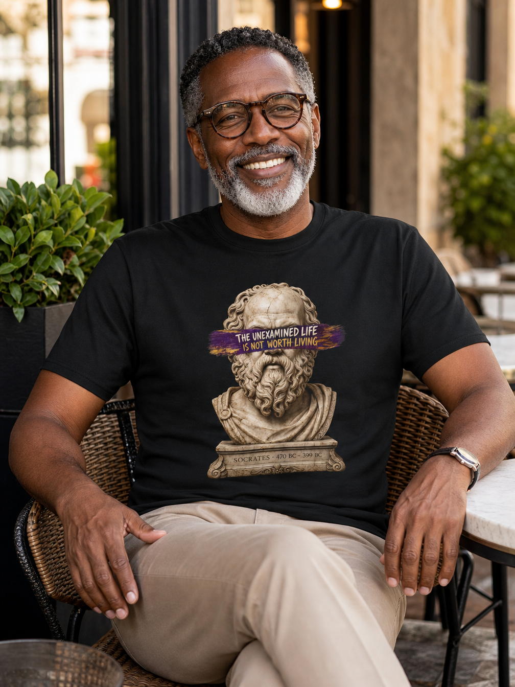 Socrates Philosophy Quote T-Shirt – Inspirational Literary Graphic Tee