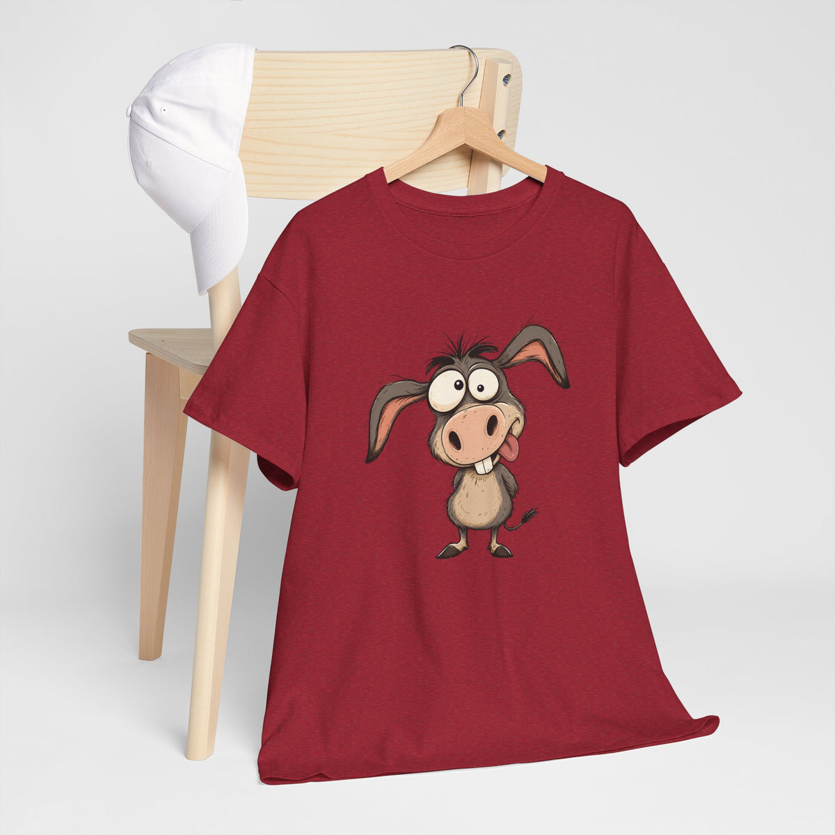 Funny Cartoon Donkey Graphic T Shirt for Animal Fans